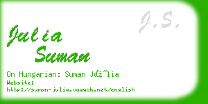 julia suman business card